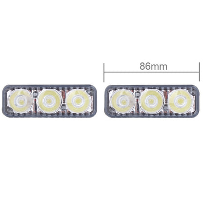 2 PCS MZ 9W 540LM 6500K 3-LED White Light Wired Car Daytime Running Light Fog Lamp, DC12-24V,Light Wire: 15cm - Fog / Driving Lights by PMC Jewellery | Online Shopping South Africa | PMC Jewellery | Buy Now Pay Later Mobicred