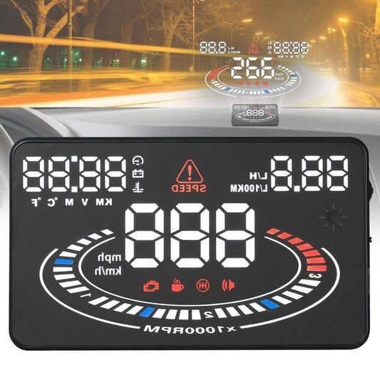 E300 5.5 inch Car OBDII / EUOBD HUD Vehicle-mounted Head Up Display Security System, Support Speed & Fuel Consumption, Overspeed Alarm,  Fuel Consumption, Water Temperature, etc.(Black) - Head Up Display System by PMC Jewellery | Online Shopping South Africa | PMC Jewellery | Buy Now Pay Later Mobicred