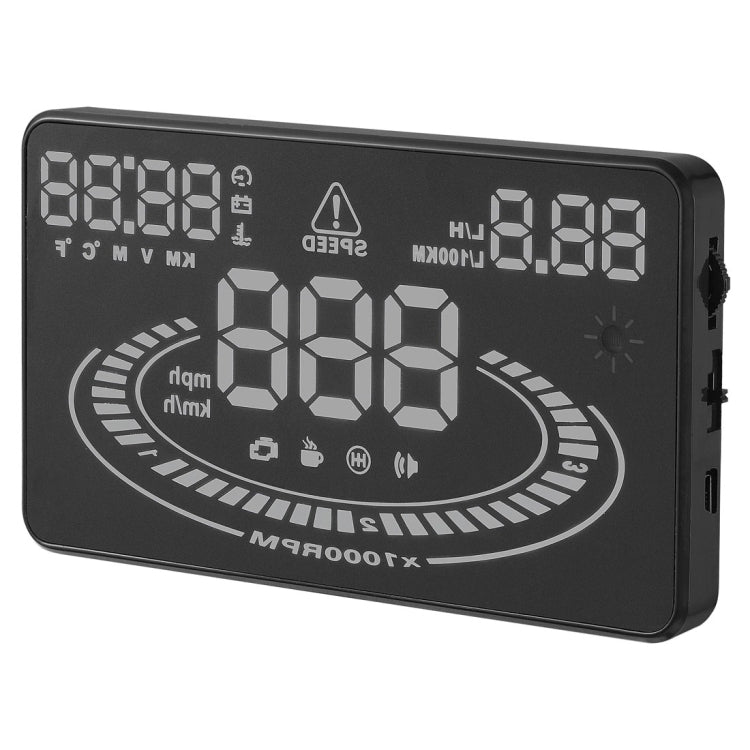 E300 5.5 inch Car OBDII / EUOBD HUD Vehicle-mounted Head Up Display Security System, Support Speed & Fuel Consumption, Overspeed Alarm,  Fuel Consumption, Water Temperature, etc.(Black) - Head Up Display System by PMC TechLife | Online Shopping South Africa | PMC TechLife | Buy Now Pay Later Mobicred
