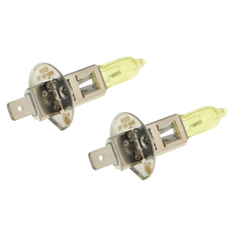 2 X H1 HOD Halogen Bulbs 12V 100W 2400 LM 3500K Yellow Light Headlights - Halogen Lights by PMC Jewellery | Online Shopping South Africa | PMC Jewellery