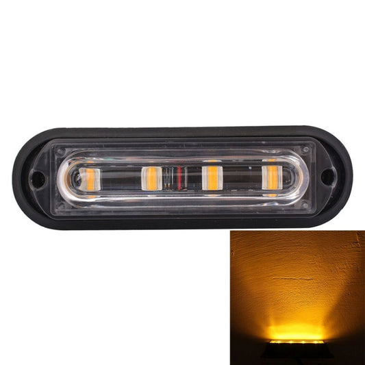 12W 720LM 4-LED Yellow Light 18 Flash Patterns Car Strobe Emergency Warning Light Lamp, DC 12V - Warning Lights by PMC Jewellery | Online Shopping South Africa | PMC Jewellery | Buy Now Pay Later Mobicred