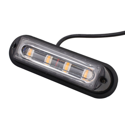 12W 720LM 4-LED Yellow Light 18 Flash Patterns Car Strobe Emergency Warning Light Lamp, DC 12V - Warning Lights by PMC Jewellery | Online Shopping South Africa | PMC Jewellery | Buy Now Pay Later Mobicred