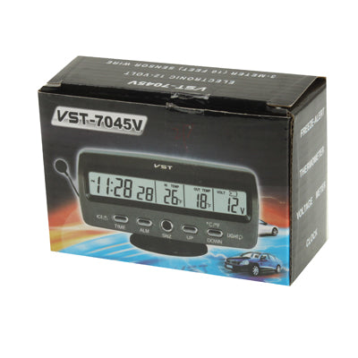 3.6 inch LCD Car Digital Thermometer with Time / Date / Week / Alarm / Car Storage Battery Voltage Display(Black) - Clocks & Car Meters by PMC Jewellery | Online Shopping South Africa | PMC Jewellery | Buy Now Pay Later Mobicred