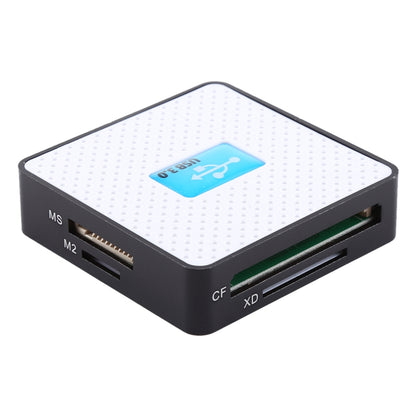 USB 3.0 All-in-1 Card Reader, Super Speed 5Gbps, Support CF / SD / TF / M2 / XD Card(White) -  by PMC Jewellery | Online Shopping South Africa | PMC Jewellery | Buy Now Pay Later Mobicred