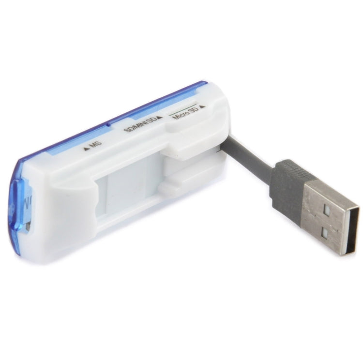 20 PCS USB 2.0 Multi Card Reader, Support SD / MMC, MS, TF, M2 Card, Random Color Delivery - free shipping - PMC Jewellery - Order now!