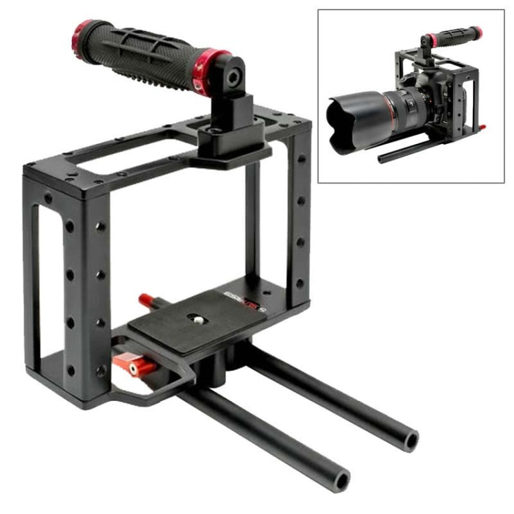 DEBO DET-08 Camera Cage Handle Kit for SLR Camera 5D2 / 5D3 (Black+Red) - free shipping - PMC TechLife - Order now!