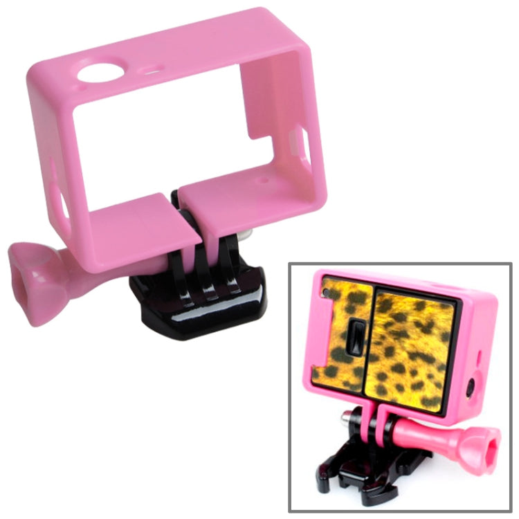 TMC High Quality Tripod Cradle Frame Mount Housing for GoPro HERO4 /3+ /3, HR191(Pink) - Protective Frame by TMC | Online Shopping South Africa | PMC TechLife | Buy Now Pay Later Mobicred