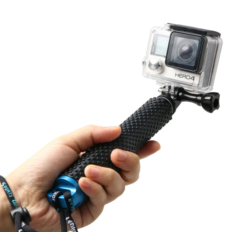 Handheld 49cm Extendable Pole Monopod with Screw for GoPro Hero12 Black / Hero11 /10 /9 /8 /7 /6 /5, Insta360 Ace / Ace Pro, DJI Osmo Action 4 and Other Action Cameras(Blue) - Extendable Pole by PMC Jewellery | Online Shopping South Africa | PMC Jewellery | Buy Now Pay Later Mobicred