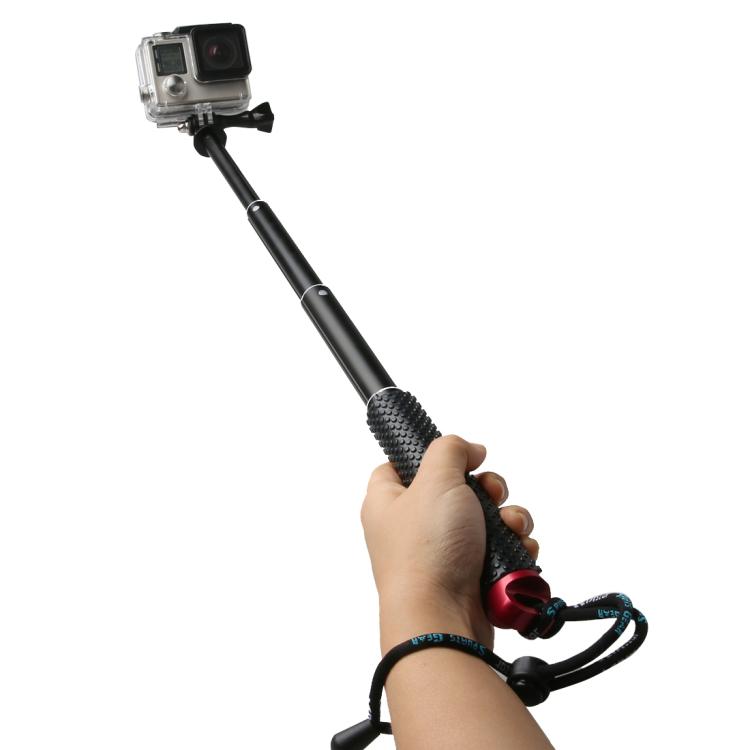 Handheld 49cm Extendable Pole Monopod with Screw for GoPro, Insta360, DJI and Other Action Cameras(Red) - Extendable Pole by PMC TechLife | Online Shopping South Africa | PMC TechLife | Buy Now Pay Later Mobicred