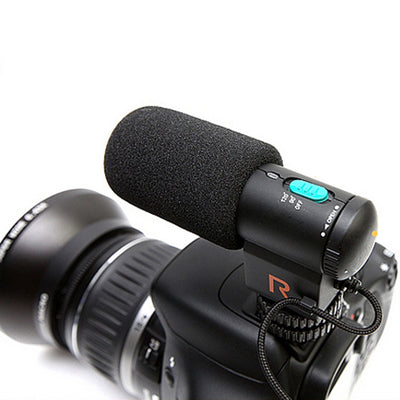 Mic-109 Directional Stereo Microphone with 90 / 120 Degrees Pickup Switching Mode for DSLR & DV Camcorder(Black) - Camera Microphone by PMC Jewellery | Online Shopping South Africa | PMC Jewellery | Buy Now Pay Later Mobicred