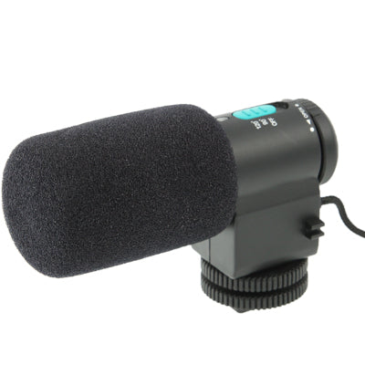 Mic-109 Directional Stereo Microphone with 90 / 120 Degrees Pickup Switching Mode for DSLR & DV Camcorder(Black) - Camera Microphone by PMC Jewellery | Online Shopping South Africa | PMC Jewellery | Buy Now Pay Later Mobicred