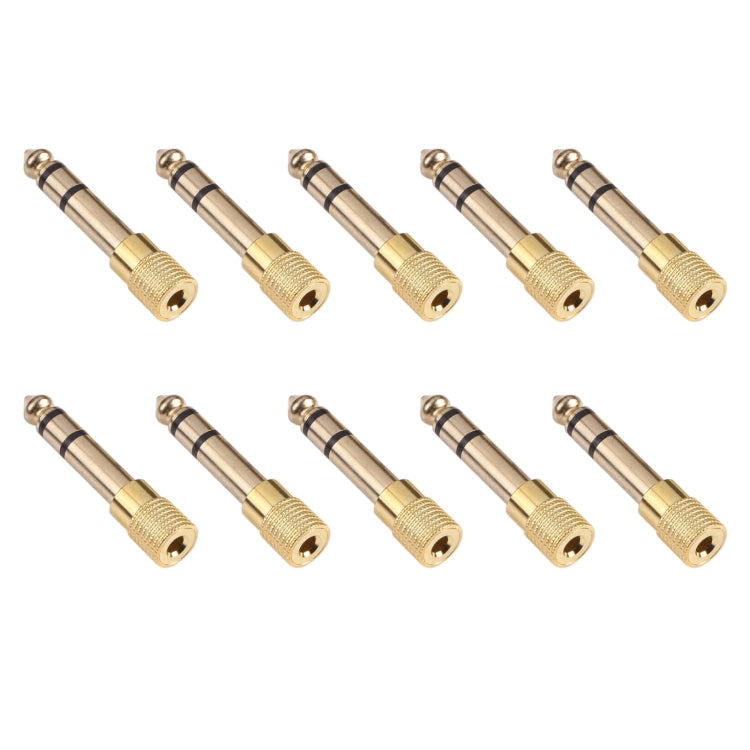 6.35mm Male to 3.5mm Female Audio Jack Adapters (10 Pcs in One Package, the Price is for 10 Pcs) - Connectors & Terminals by PMC Jewellery | Online Shopping South Africa | PMC Jewellery