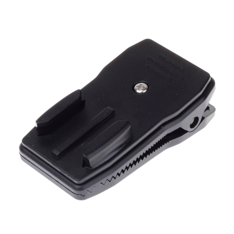 360 Degree Rotation J Shape Backpack Hat Clip Fast Clamp Mount for Xiaomi Yi Sport Camera(XM17) - Backpack Clip by PMC TechLife | Online Shopping South Africa | PMC TechLife | Buy Now Pay Later Mobicred