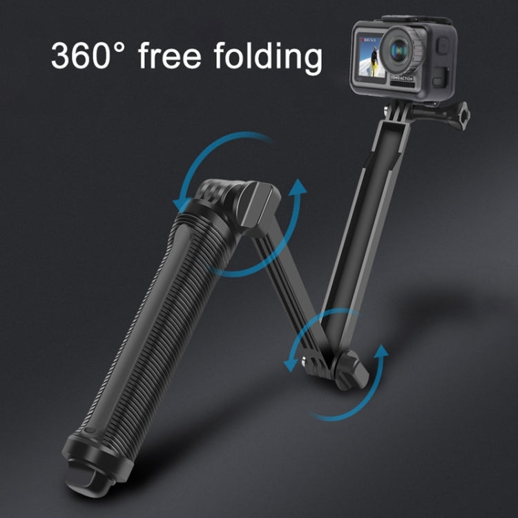 3-Way Monopod + Tripod + Grip Super Portable Magic Mount Selfie Stick for GoPro Hero12 Black / Hero11 /10 /9 /8 /7 /6 /5, Insta360 Ace / Ace Pro, DJI Osmo Action 4 and Other Action Cameras, Length of Extension: 20-62cm - Extendable Pole by PMC TechLife | Online Shopping South Africa | PMC TechLife | Buy Now Pay Later Mobicred