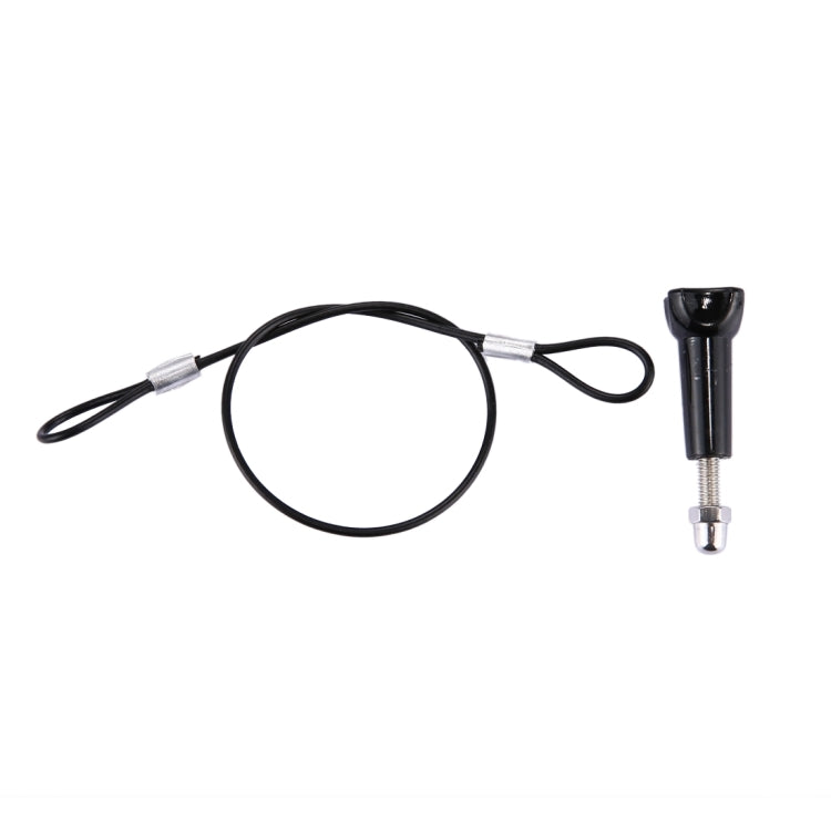 Stainless Steel Lanyard / Tether with Screw for GoPro HERO11 Black/HERO10 Black / HERO9 Black /HERO8 Black /7 /6/ 5 /5 Session /4 /3+ /3 /2 /1(Black) - Screws by PMC TechLife | Online Shopping South Africa | PMC TechLife | Buy Now Pay Later Mobicred