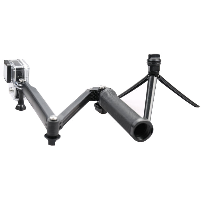 3-Way Multi Function Extendable Monopod Tripod Folding Rotating Arm Camera Handle for GoPro, Insta360, DJI and Other Action Cameras - Extendable Pole by PMC TechLife | Online Shopping South Africa | PMC TechLife | Buy Now Pay Later Mobicred