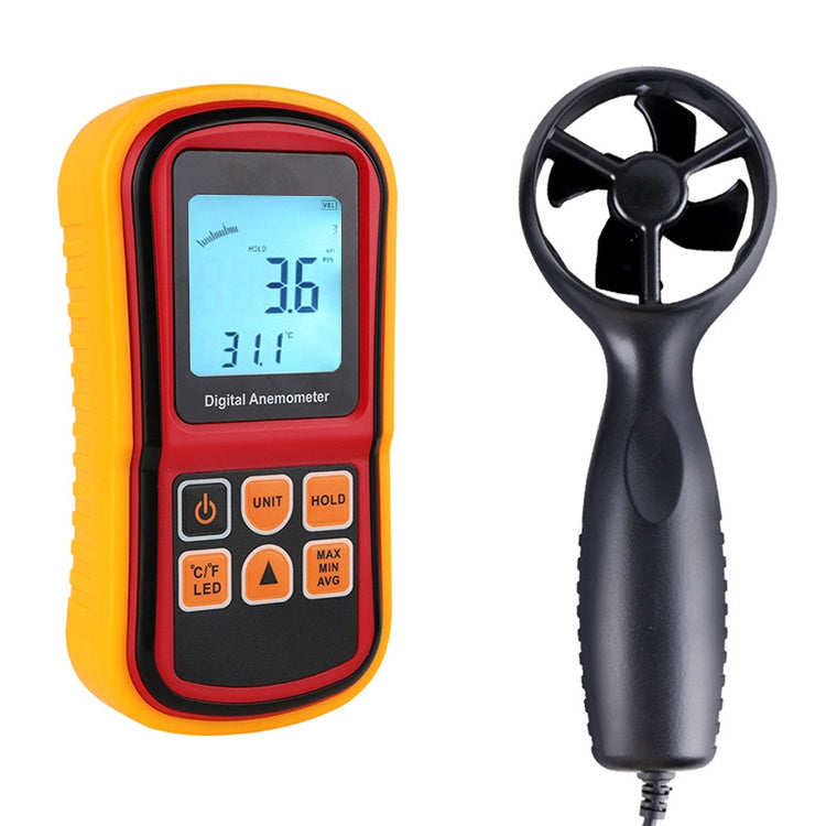 Digital Anemometer (Measurement items: Air Velocity, Air Temperature)(Red) - Tachometers & Anemometer by PMC Jewellery | Online Shopping South Africa | PMC Jewellery | Buy Now Pay Later Mobicred