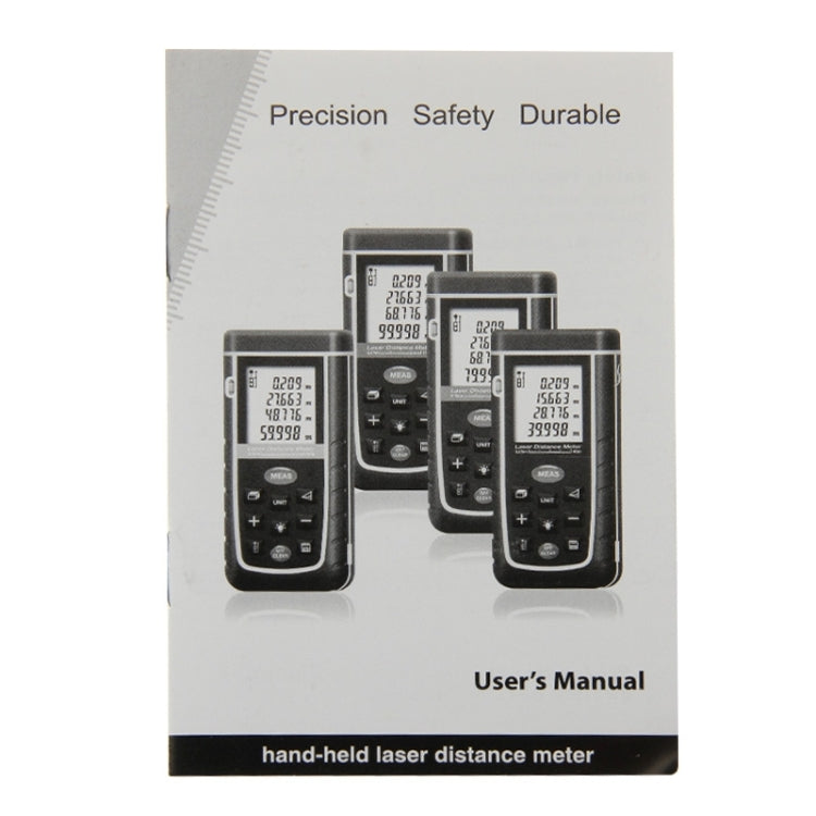 RZ-A60 1.9 inch LCD 60m Hand-held Laser Distance Meter with Level Bubble - Laser Rangefinder by PMC TechLife | Online Shopping South Africa | PMC TechLife | Buy Now Pay Later Mobicred
