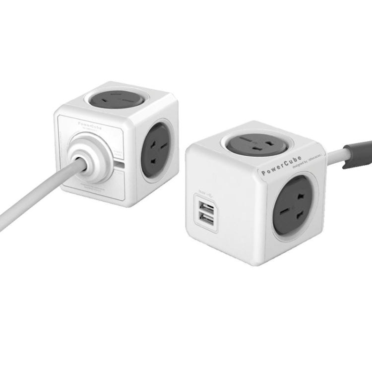 PowerCube 10A Universal Wall Adapter Power Socket with 4 US / AU Sockets and 2 USB Ports and Extended Line for Home Office, Cable Length: 1.5m, AU Plug, Random Color Delivery - Extension Socket by PMC Jewellery | Online Shopping South Africa | PMC Jewellery | Buy Now Pay Later Mobicred