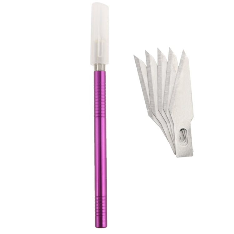 WLXY-9310, WLXY Tool Precision Knife with Replaceable Blade for Mat Carving / Scoring / Trimming, OAL: 145mm, Size: 121mm x 6mm Diameter(Purple) - Burin &Cutting Knife by WLXY | Online Shopping South Africa | PMc TechLife | Buy Now Pay Later Mobicred