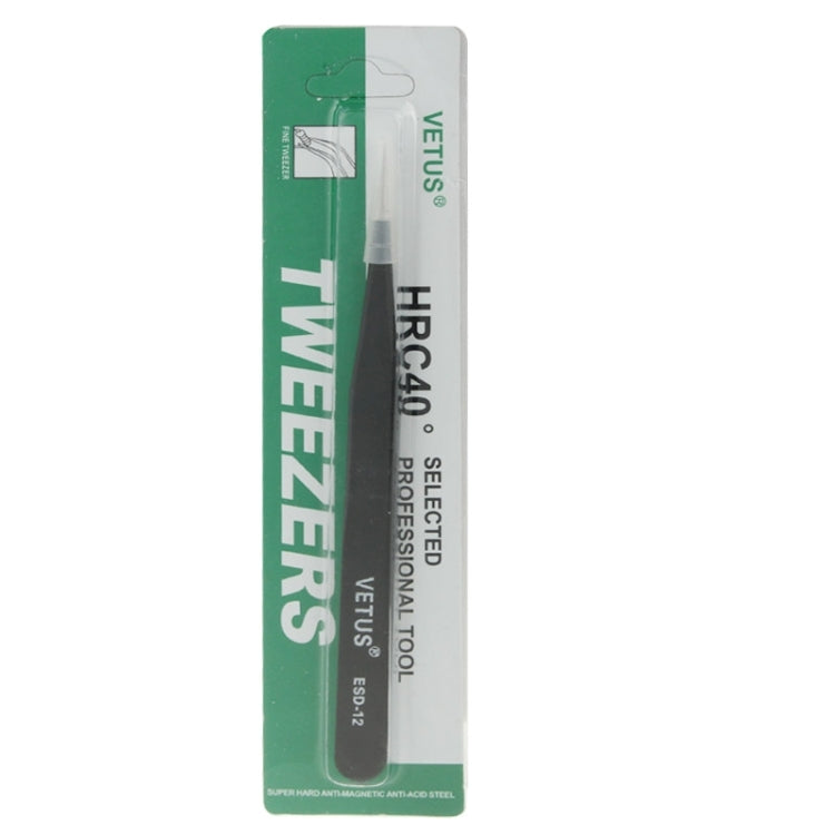 ESD-12 Anti-Static Tweezers - Tweezers by VETUS | Online Shopping South Africa | PMC Jewellery | Buy Now Pay Later Mobicred