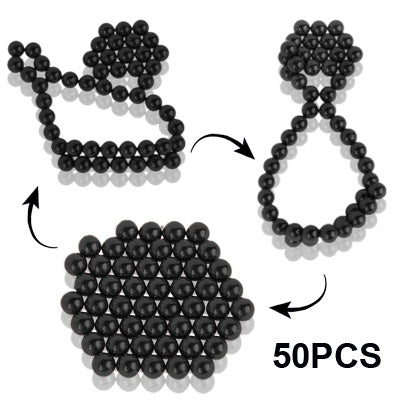 DIY Magic Puzzle / Buckyballs Magnet Balls with 50pcs Magnet Balls (Black) -  by PMC Jewellery | Online Shopping South Africa | PMC Jewellery | Buy Now Pay Later Mobicred