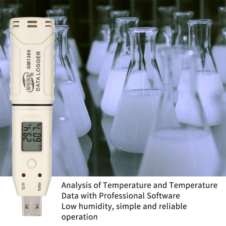 BENETECH GM1365 Digital Humidity & Temperature Data Logger - Thermostat & Thermometer by BENETECH | Online Shopping South Africa | PMC TechLife | Buy Now Pay Later Mobicred