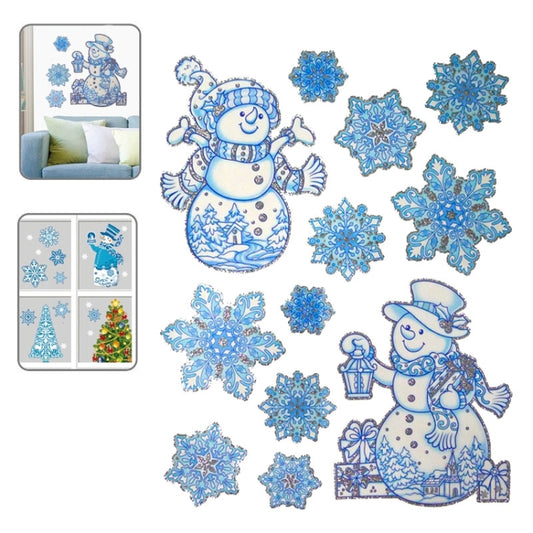 Christmas Series Snow and Snowman Pattern Glitter Window Stickers, Size:41cm*29cm - Christmas Stickers by PMC Jewellery | Online Shopping South Africa | PMC Jewellery | Buy Now Pay Later Mobicred