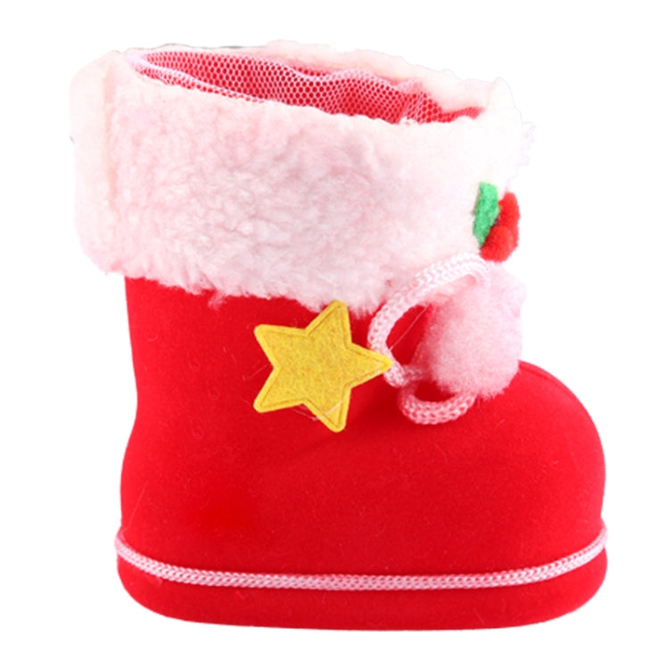 Santa Pattern Christmas Decoration Flocking Stocking Boot Candy Bag, Size: 9cm x 10cm x 5cm - Christmas Gift Bags & Boxes by PMC Jewellery | Online Shopping South Africa | PMC Jewellery | Buy Now Pay Later Mobicred