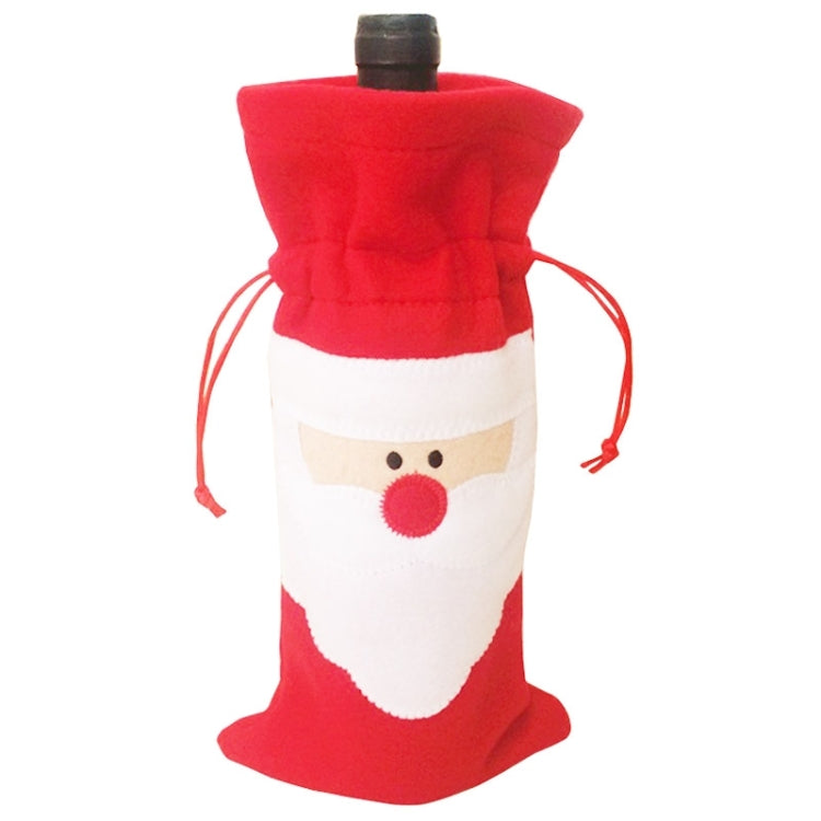 3 PCS Santa Pattern Christmas Dinner Table Decoration Plush Champagne Wine Bottle Bag - Christmas Gift Bags & Boxes by PMC Jewellery | Online Shopping South Africa | PMC Jewellery | Buy Now Pay Later Mobicred