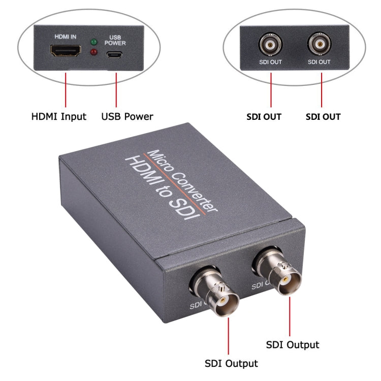 NK-M009 1080P Full HD HDMI to 2 x SDI Output Converter(Black) - Video Converter by PMC TechLife | Online Shopping South Africa | PMC TechLife