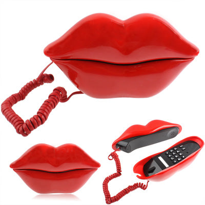 Sexy Red Hot lips Shape Wire Corded Telephone(Red) - Others by PMC Jewellery | Online Shopping South Africa | PMC Jewellery