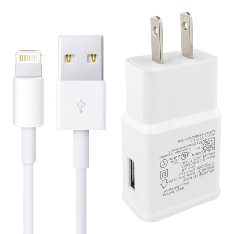 Charger Sync Cable + US Plug Travel Charger for iPad, iPhone, Galaxy, Huawei, Xiaomi, LG, HTC and Other Smart Phones, Rechargeable Devices(White) - USB Charger by PMC Jewellery | Online Shopping South Africa | PMC Jewellery | Buy Now Pay Later Mobicred