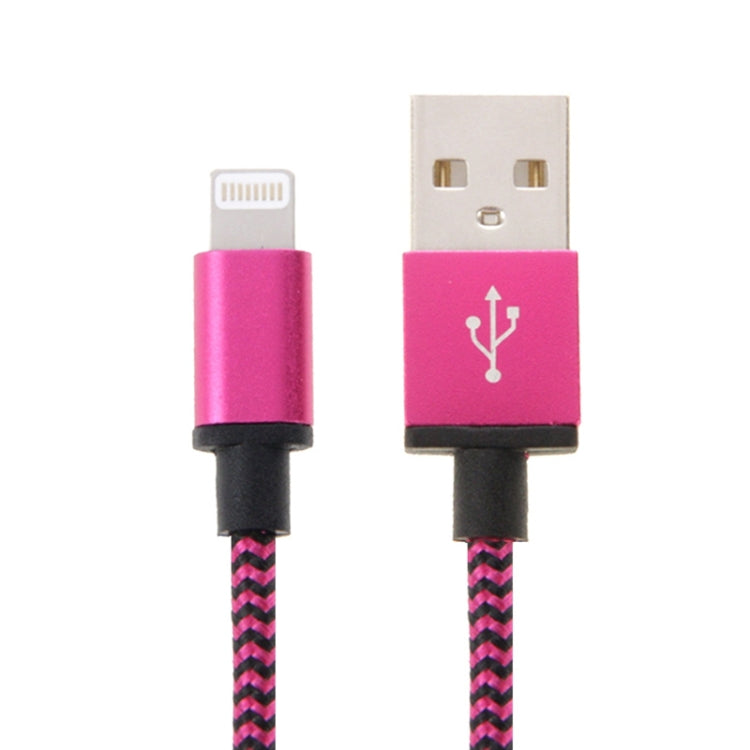 2A Woven Style USB to 8 Pin Sync Data / Charging Cable, Cable Length: 1m(Purple) - Normal Style Cable by PMC Jewellery | Online Shopping South Africa | PMC Jewellery | Buy Now Pay Later Mobicred