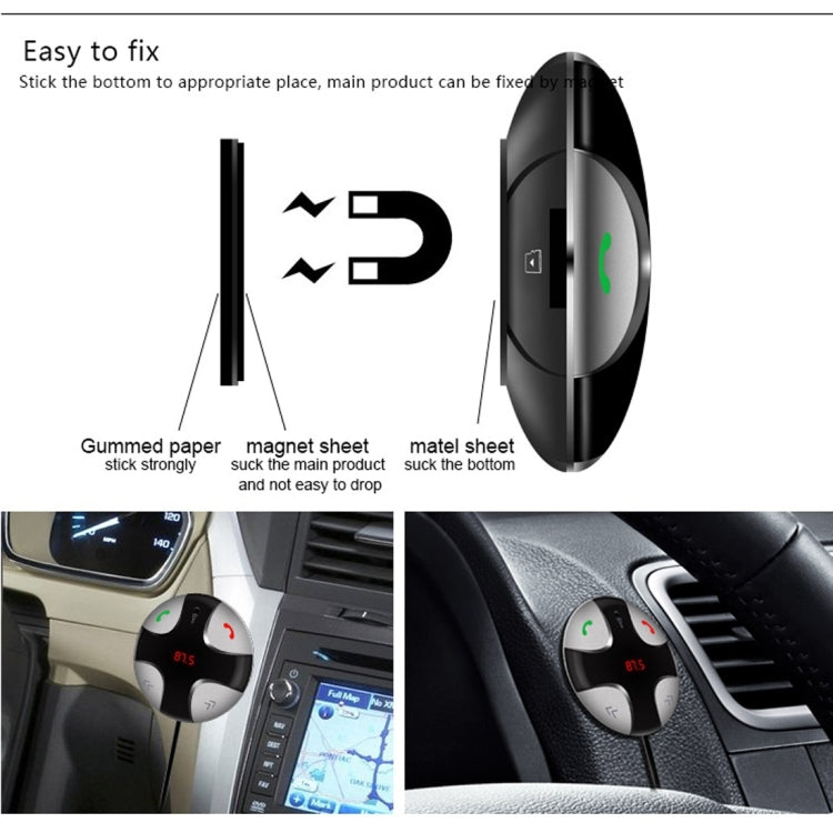 FM29B Bluetooth FM Transmitter Hands-free Car Kit, Car Charger, For iPhone, Galaxy, Sony, Lenovo, HTC, Huawei, and other Smartphones - Bluetooth Car Kits by PMC TechLife | Online Shopping South Africa | PMC TechLife | Buy Now Pay Later Mobicred