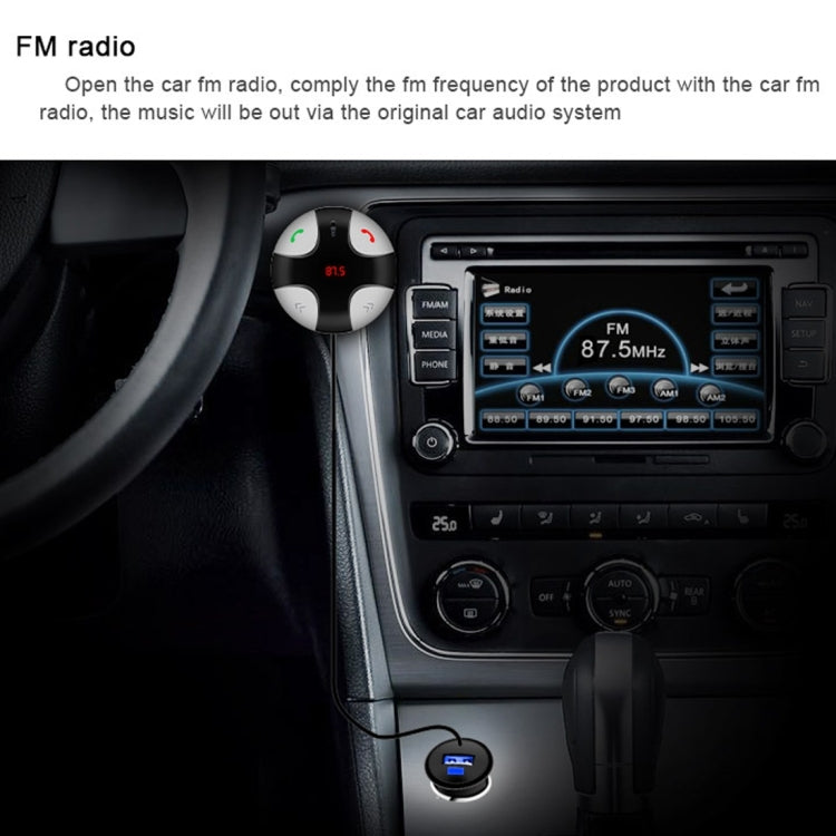 FM29B Bluetooth FM Transmitter Hands-free Car Kit, Car Charger, For iPhone, Galaxy, Sony, Lenovo, HTC, Huawei, and other Smartphones - Bluetooth Car Kits by PMC TechLife | Online Shopping South Africa | PMC TechLife | Buy Now Pay Later Mobicred
