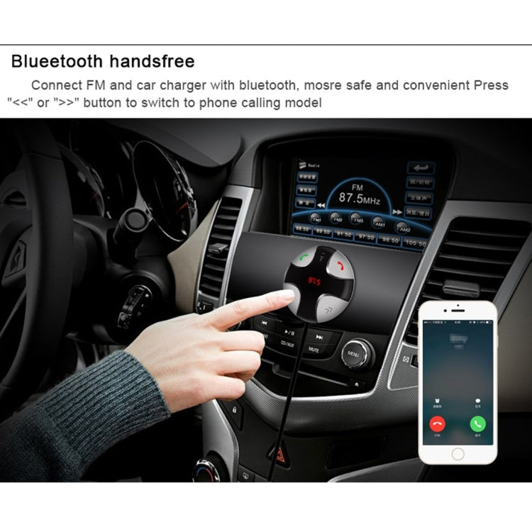 FM29B Bluetooth FM Transmitter Hands-free Car Kit, Car Charger, For iPhone, Galaxy, Sony, Lenovo, HTC, Huawei, and other Smartphones - Bluetooth Car Kits by PMC TechLife | Online Shopping South Africa | PMC TechLife | Buy Now Pay Later Mobicred