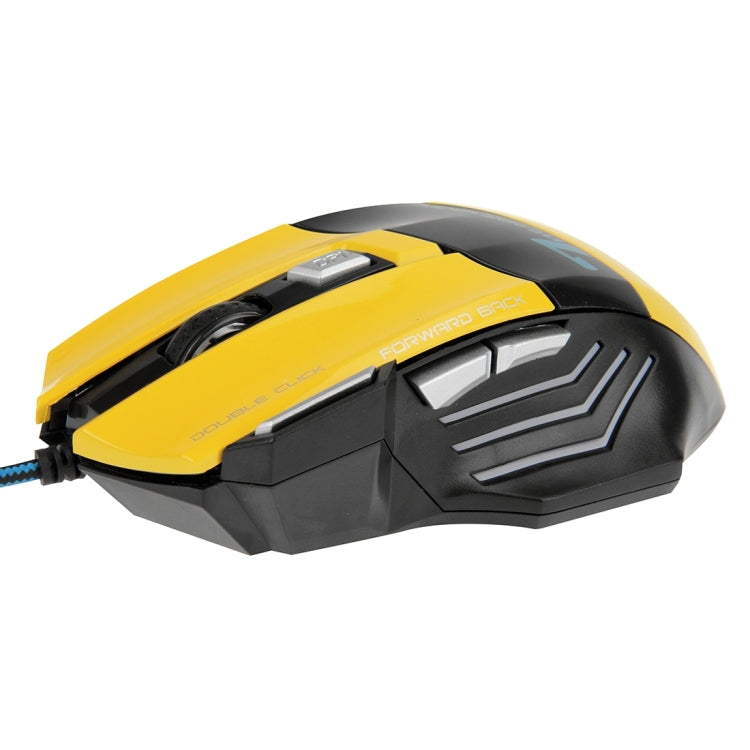 7 Buttons with Scroll Wheel 5000 DPI LED Wired Optical Gaming Mouse for Computer PC Laptop(Yellow) - Wired Mice by PMC Jewellery | Online Shopping South Africa | PMC Jewellery