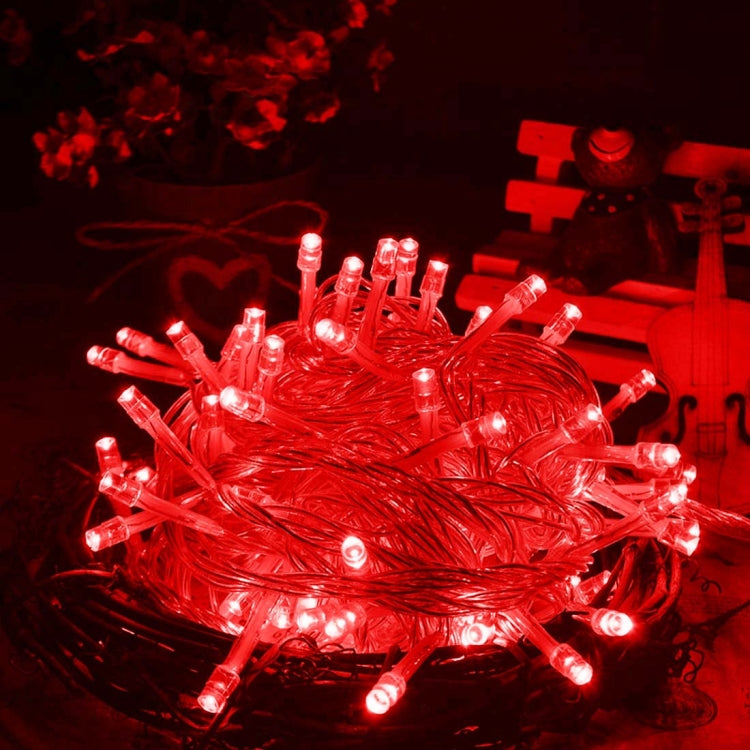 Waterproof  String Light, Length: 10m, 100 LED Light with Controller, Flashing / Fading / Chasing Effect, AC 220V, EU Plug(Red Light) - Holiday Lights by PMC TechLife | Online Shopping South Africa | PMC TechLife | Buy Now Pay Later Mobicred
