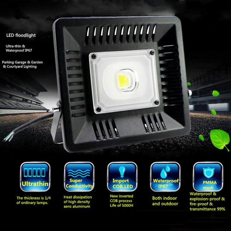 50W Waterproof LED Floodlight Lamp, Luminous Flux: > 4000LM, PF > 0.9, RA > 80, AC 90-140V(Warm White) - Floodlights by PMC Jewellery | Online Shopping South Africa | PMC Jewellery | Buy Now Pay Later Mobicred