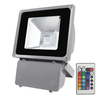 80W Waterproof Floodlight Lamp , RGB LED Light with Remote Control, AC 85-265V(Black) - Floodlights by PMC Jewellery | Online Shopping South Africa | PMC Jewellery | Buy Now Pay Later Mobicred