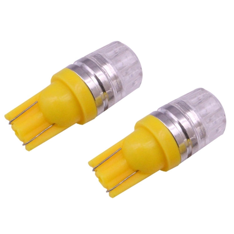 2 PCS T10 1.5W 60LM 1 LED Yellow COB LED Brake Light for Vehicles, DC12V(Yellow) - Instrument Lights by PMC Jewellery | Online Shopping South Africa | PMC Jewellery | Buy Now Pay Later Mobicred