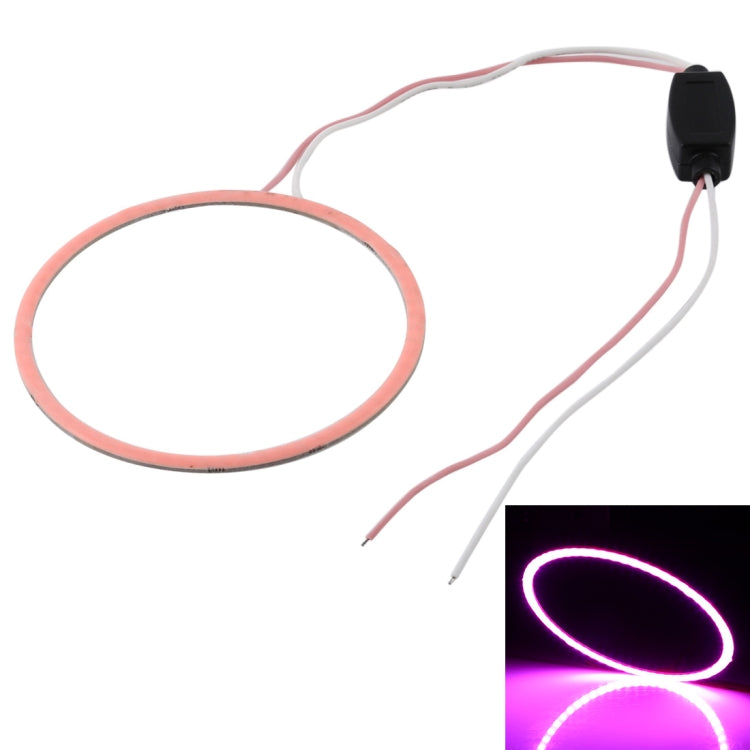 90mm 5W 180LM Angel Eyes Circles Car Headlight COB LED Lights for Vehicles, DC 12-24V(Pink Light) - Eagle Eye Lamps by PMC TechLife | Online Shopping South Africa | PMC TechLife | Buy Now Pay Later Mobicred