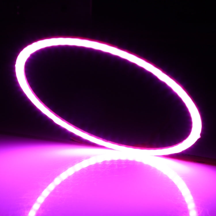 90mm 5W 180LM Angel Eyes Circles Car Headlight COB LED Lights for Vehicles, DC 12-24V(Pink Light) - Eagle Eye Lamps by PMC TechLife | Online Shopping South Africa | PMC TechLife | Buy Now Pay Later Mobicred