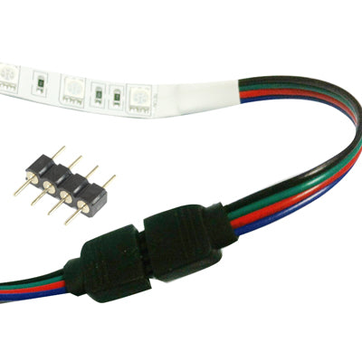 4 Pin Male Connector for RGB LED SMD Strip Light (100pcs in one packaging, the price is for 100pcs) - Connector & Plug by PMC TechLife | Online Shopping South Africa | PMC TechLife