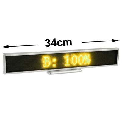 Programmable LED Moving Scrolling Message Display Sign Indoor Board, Yellow Programmable LED Moving Scrolling Message Display Sign Indoor Board, Display Resolution: 128 x 16 Pixels, Length: 41cm - LED Billboard by PMC Jewellery | Online Shopping South Africa | PMC Jewellery | Buy Now Pay Later Mobicred