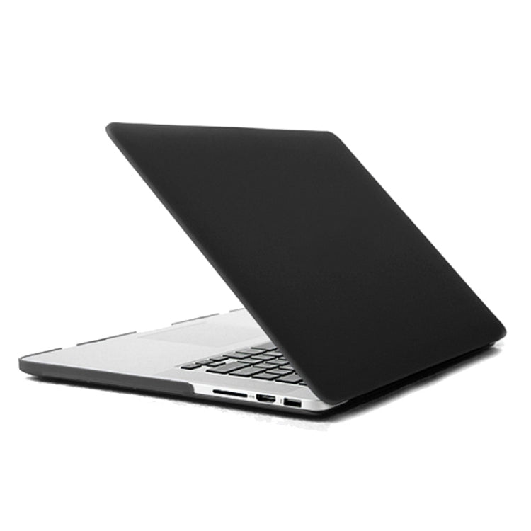 ENKAY for MacBook Pro Retina 13.3 inch (US Version) / A1425 / A1502 4 in 1 Frosted Hard Shell Plastic Protective Case with Screen Protector & Keyboard Guard & Anti-dust Plugs(Black) - MacBook Pro Cases by ENKAY | Online Shopping South Africa | PMC Jewellery