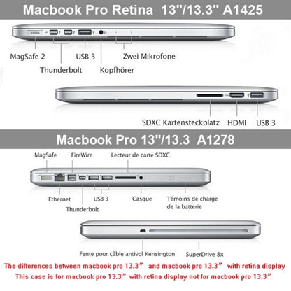 ENKAY for MacBook Pro Retina 13.3 inch (US Version) / A1425 / A1502 4 in 1 Frosted Hard Shell Plastic Protective Case with Screen Protector & Keyboard Guard & Anti-dust Plugs(White) - MacBook Pro Cases by ENKAY | Online Shopping South Africa | PMC Jewellery | Buy Now Pay Later Mobicred