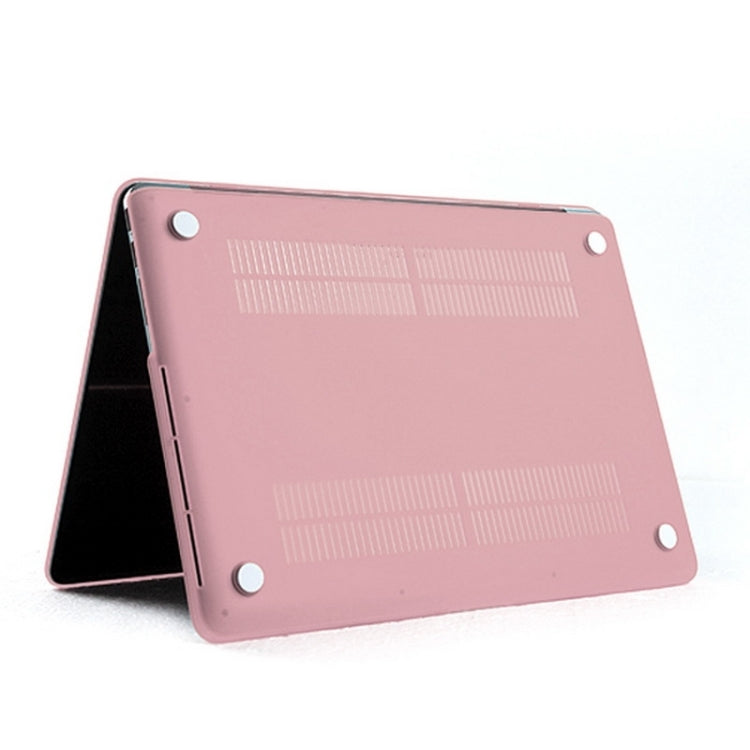 ENKAY for MacBook Pro Retina 15.4 inch (US Version) / A1398 4 in 1 Frosted Hard Shell Plastic Protective Case with Screen Protector & Keyboard Guard & Anti-dust Plugs(Pink) - MacBook Pro Cases by ENKAY | Online Shopping South Africa | PMC Jewellery | Buy Now Pay Later Mobicred