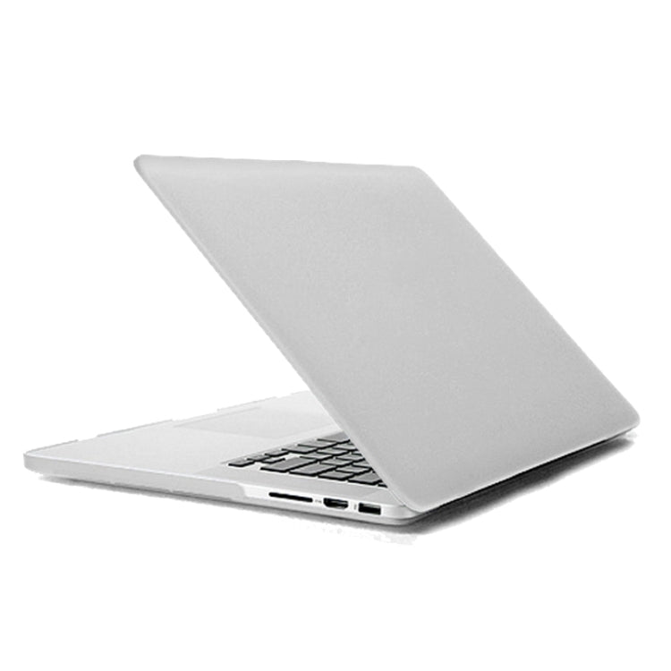 ENKAY for MacBook Pro Retina 15.4 inch (US Version) / A1398 4 in 1 Frosted Hard Shell Plastic Protective Case with Screen Protector & Keyboard Guard & Anti-dust Plugs(White) - MacBook Pro Cases by ENKAY | Online Shopping South Africa | PMC Jewellery | Buy Now Pay Later Mobicred